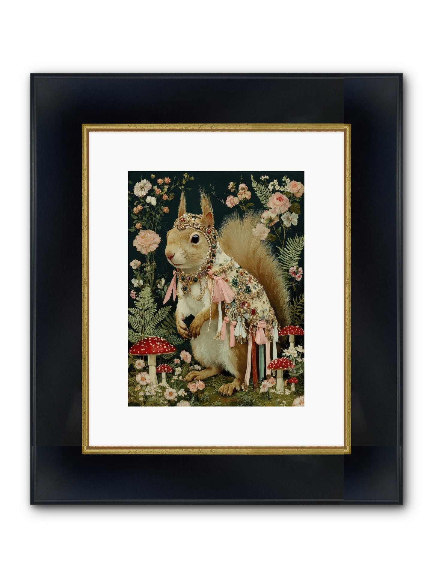 Afternoon Delights Framed Print - Wide Black w/Gold 9x12