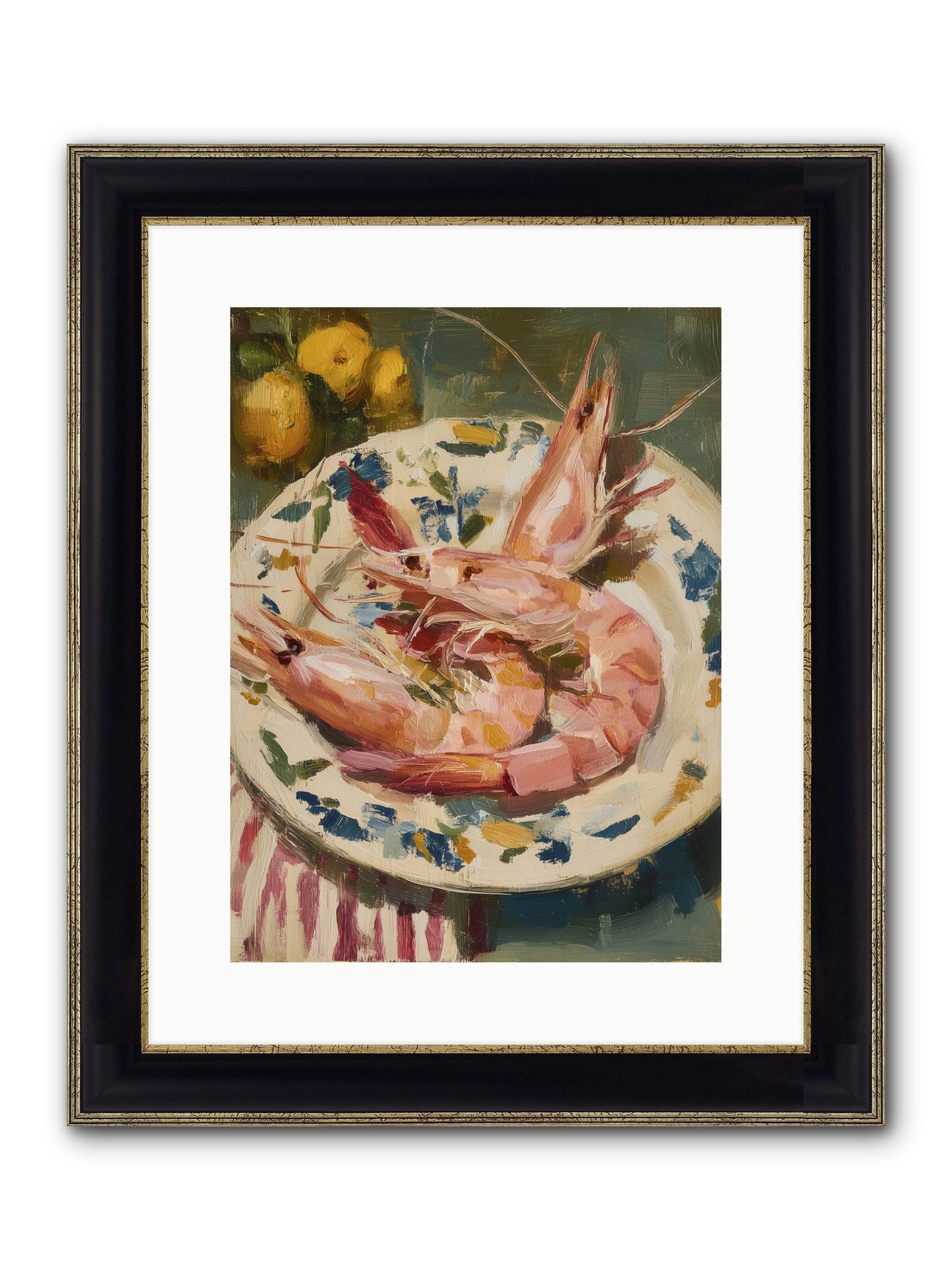 Afternoon Hours Framed Print - Black & Gold 12x16