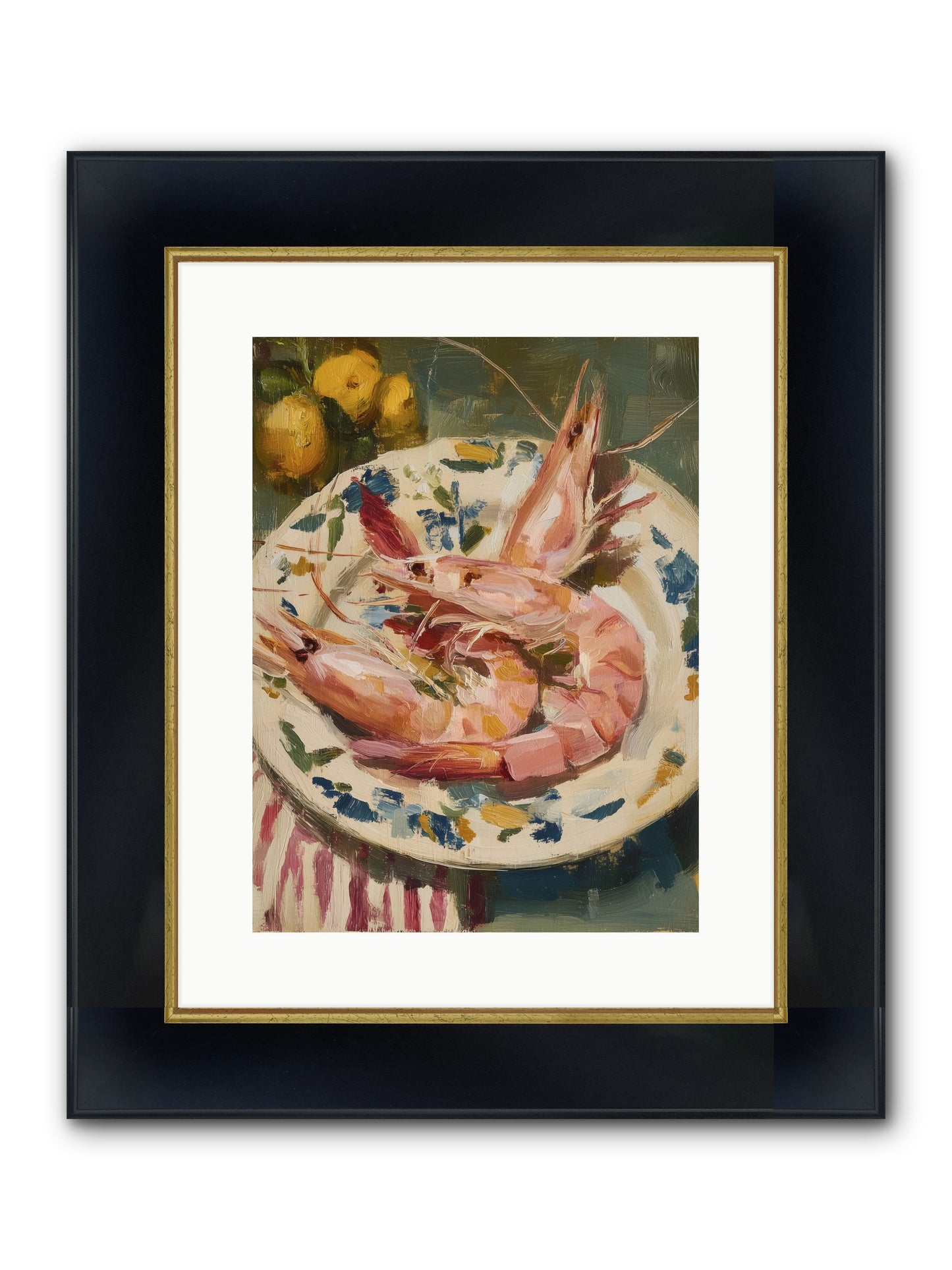 Afternoon Hours Framed Print - Wide Black w/Gold 12x16
