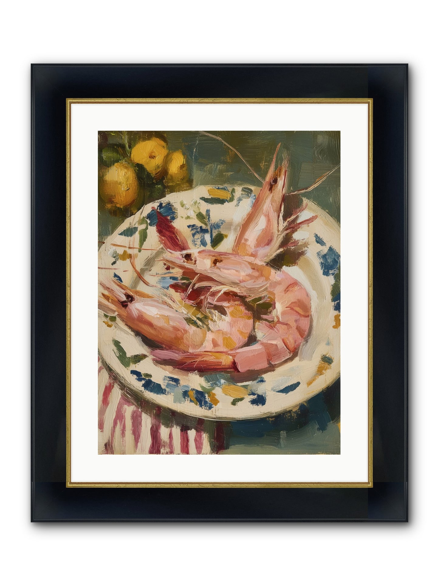 Afternoon Hours Framed Print - Wide Black w/Gold 18x24