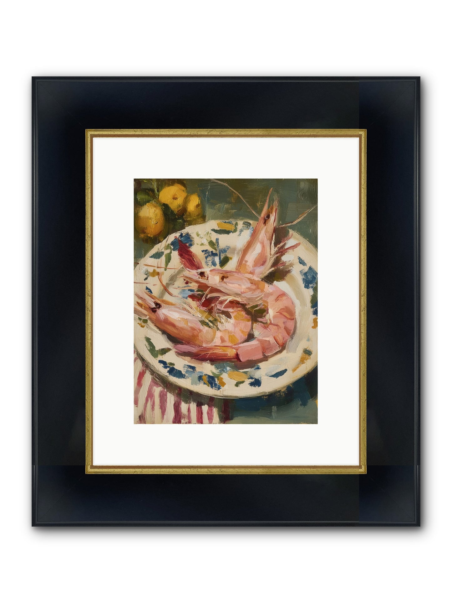Afternoon Hours Framed Print - Wide Black w/Gold 9x12