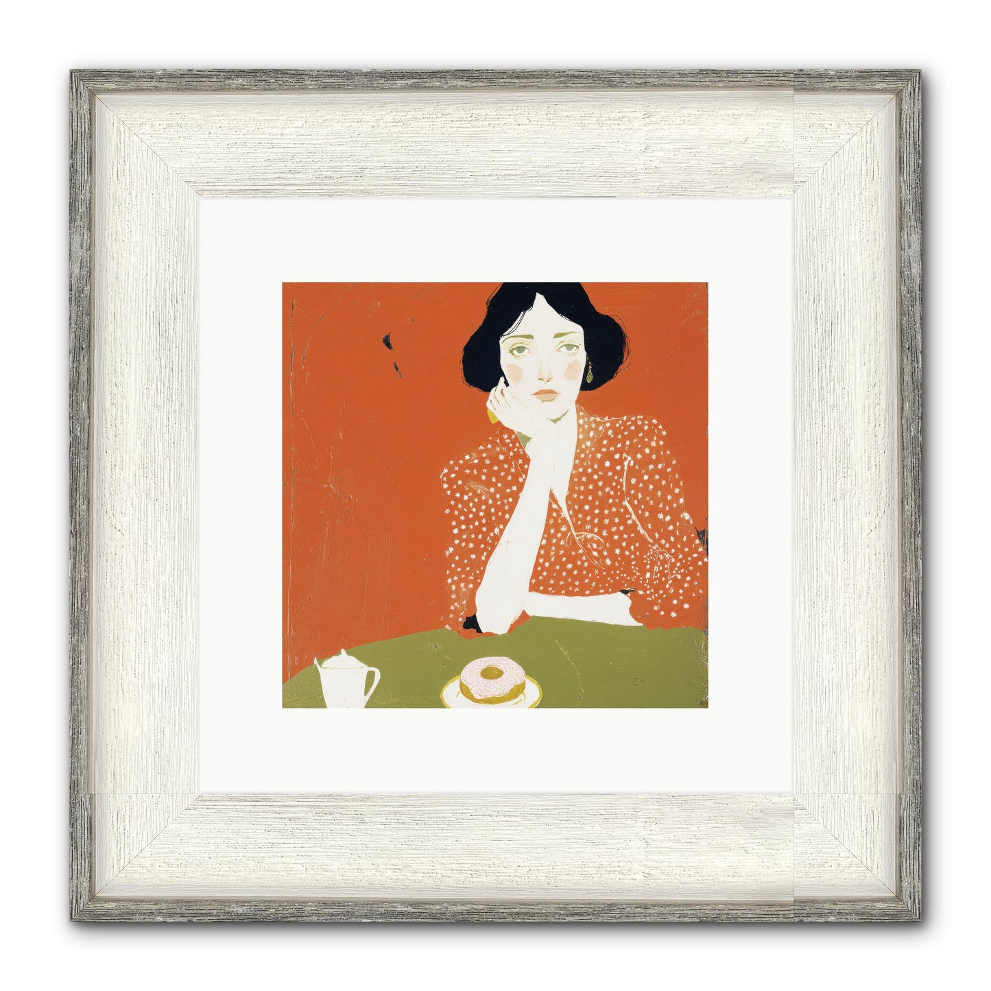 Afternoon Peace Framed Print - Driftwood White 10x10