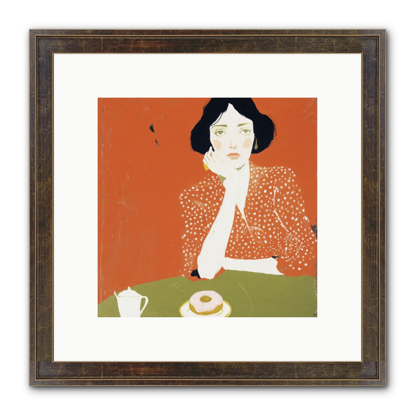 Afternoon Peace Framed Print - Slimwoods Black/Gold 10x10