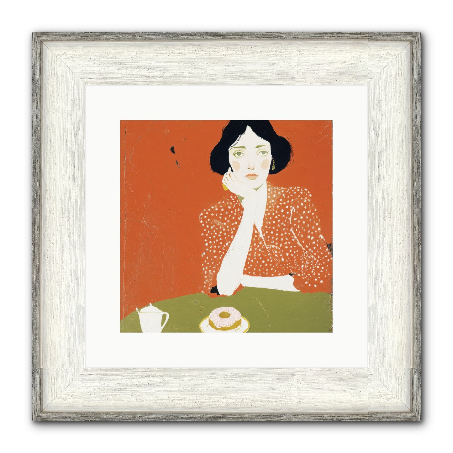 Afternoon Peace Framed Print - Driftwood White 12x12