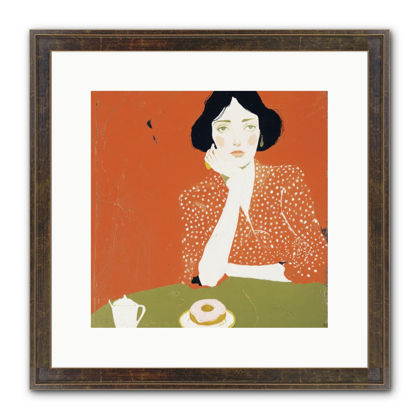 Afternoon Peace Framed Print - Slimwoods Black/Gold 12x12