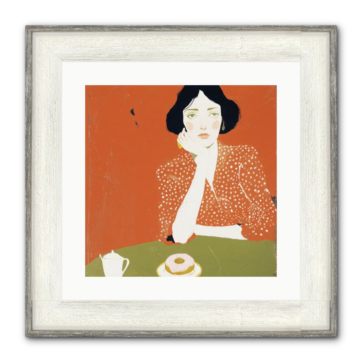 Afternoon Peace Framed Print - Driftwood White 16x16