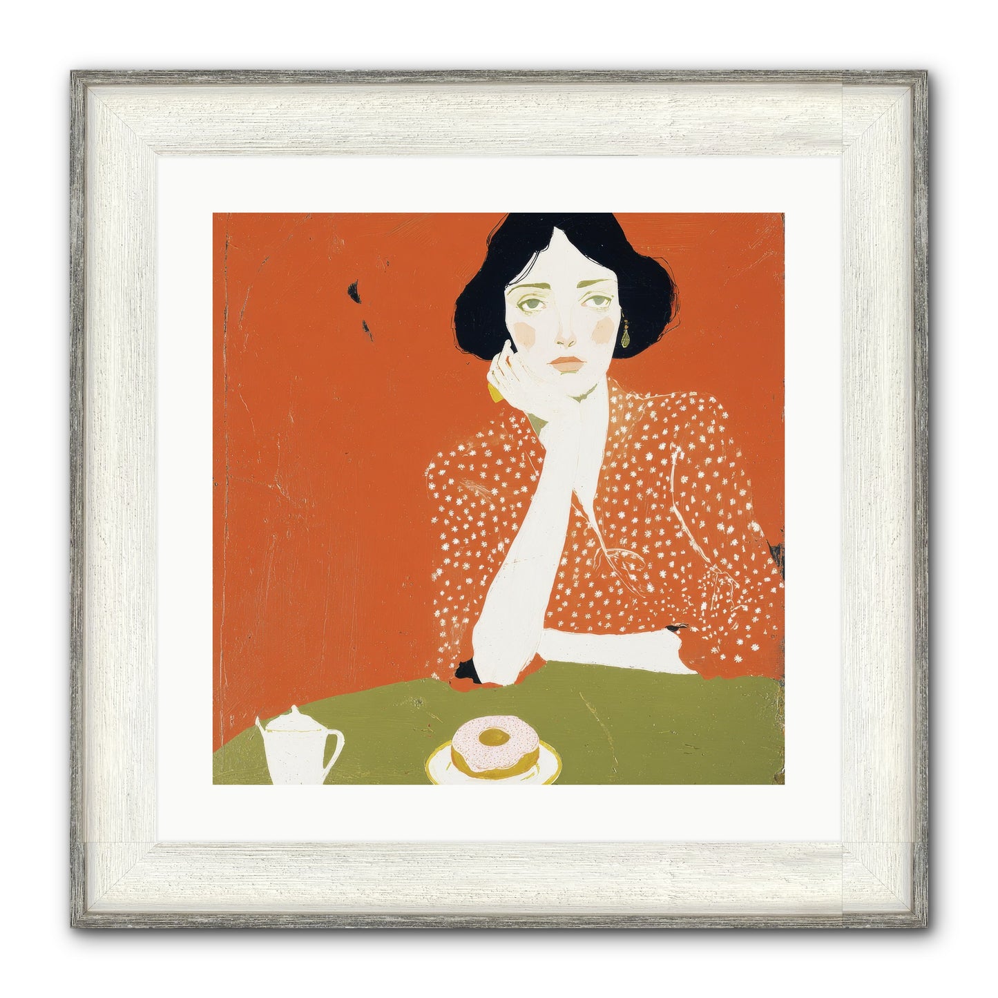 Afternoon Peace Framed Print - Driftwood White 20x20