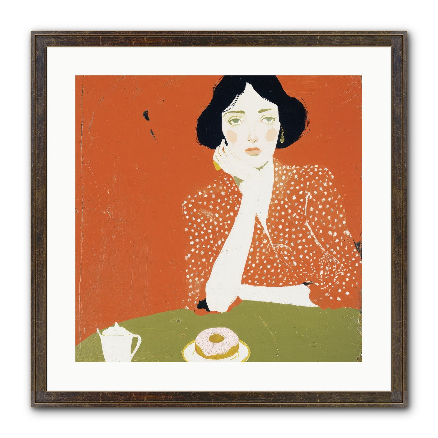 Afternoon Peace Framed Print - Slimwoods Black/Gold 20x20