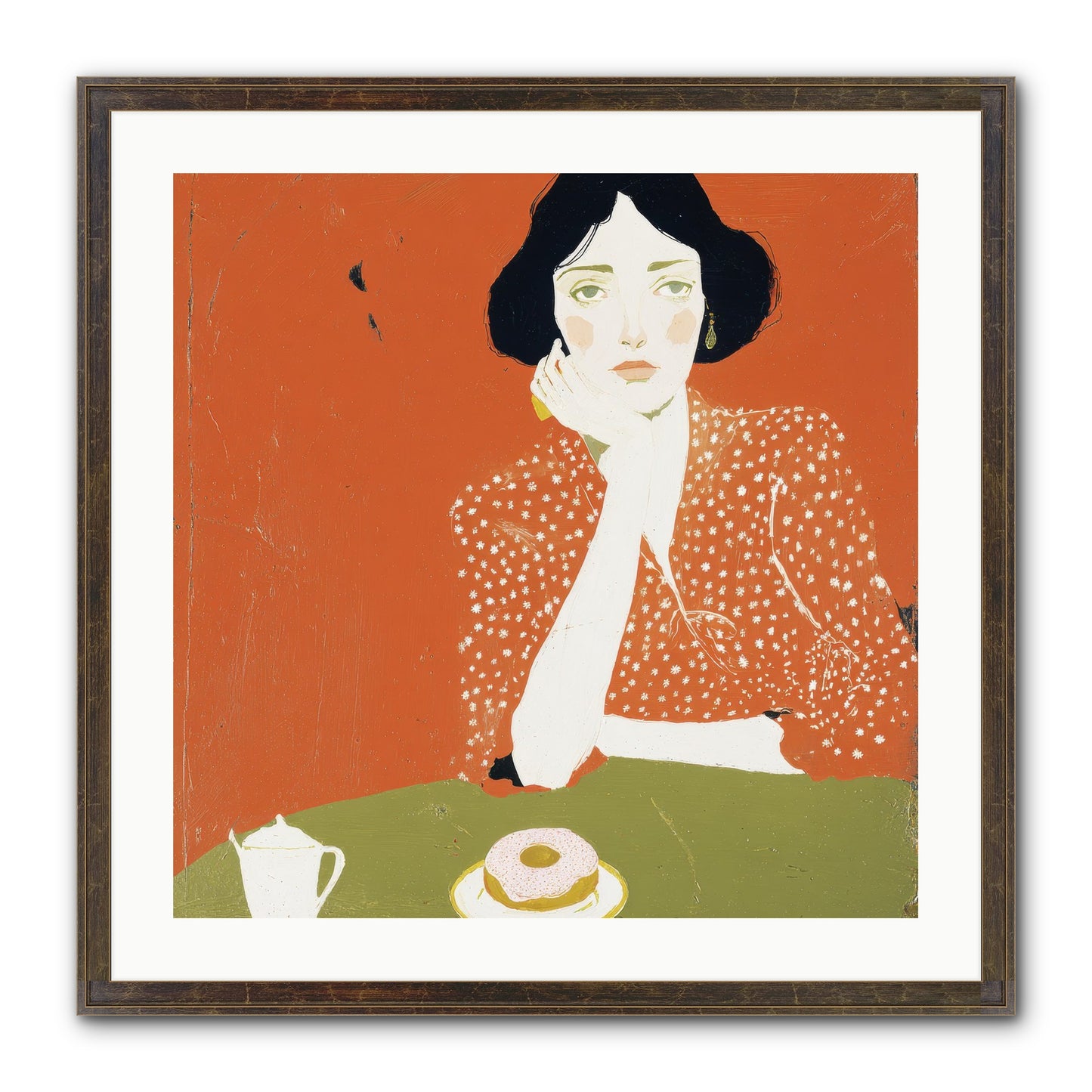 Afternoon Peace Framed Print - Slimwoods Black/Gold 24x24
