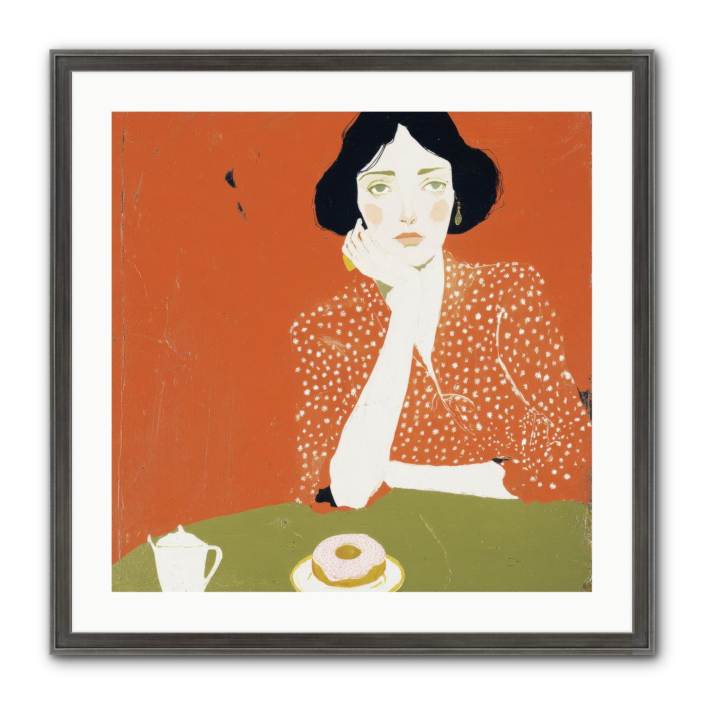 Afternoon Peace Framed Print - Slimwoods Black/Silver 24x24