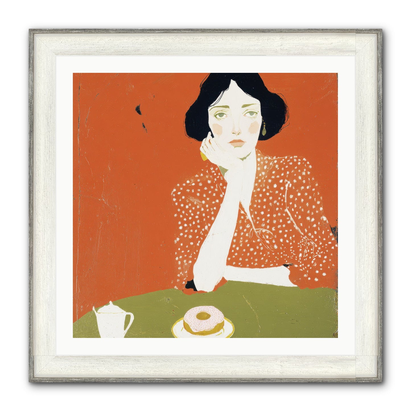 Afternoon Peace Framed Print - Driftwood White 30x30