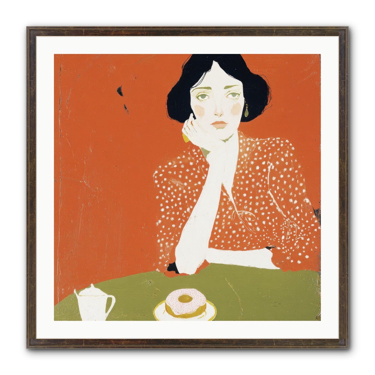 Afternoon Peace Framed Print - Slimwoods Black/Gold 30x30