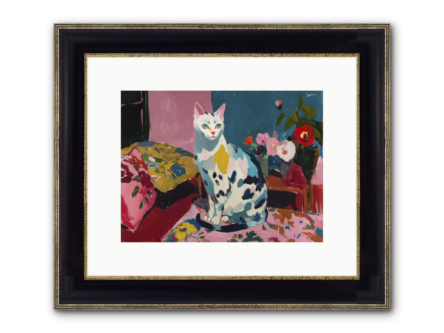 Afternoon Possession Framed Print - Black & Gold 12x9