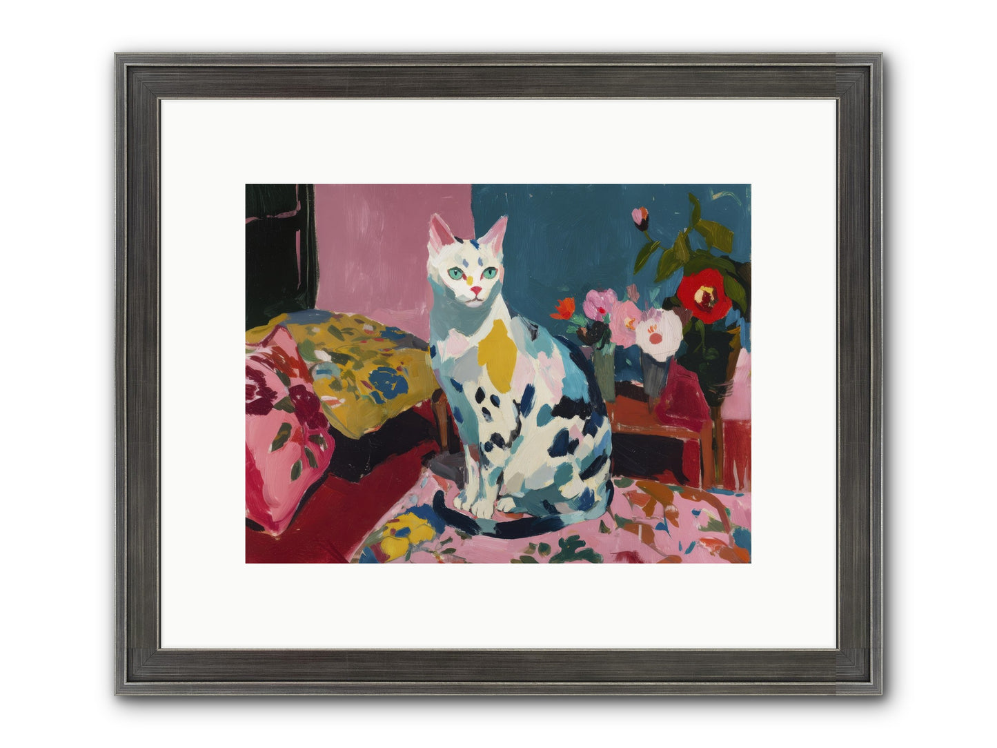 Afternoon Possession Framed Print - Slimwoods Black/Silver 12x9
