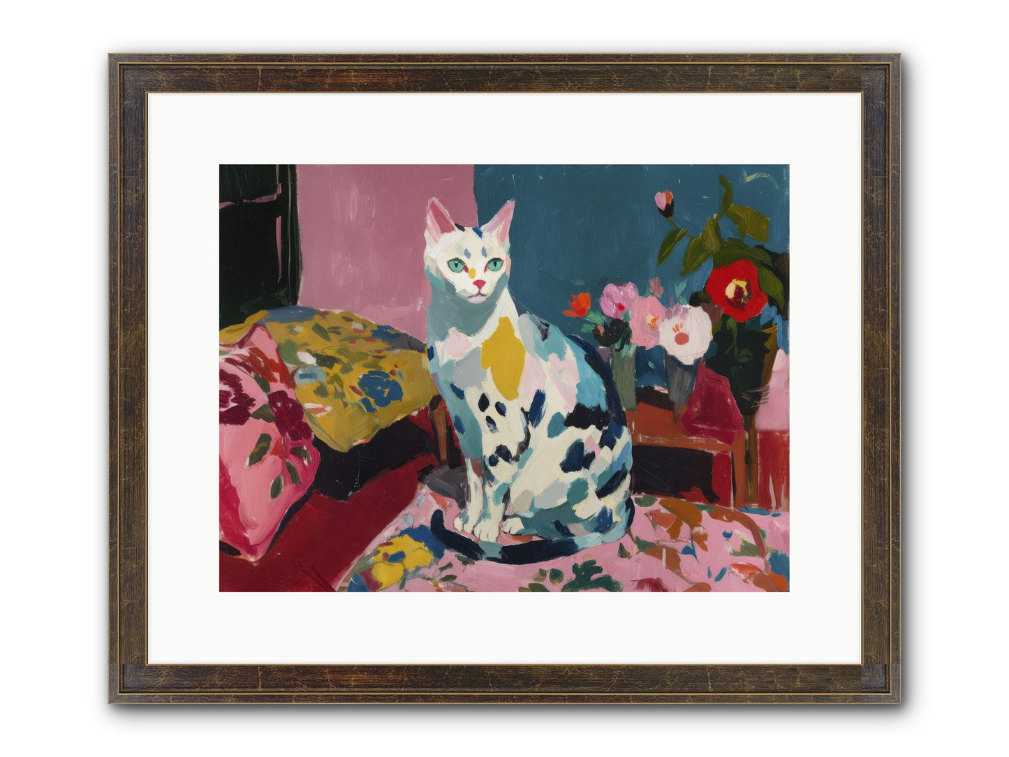 Afternoon Possession Framed Print - Slimwoods Black/Gold 16x12