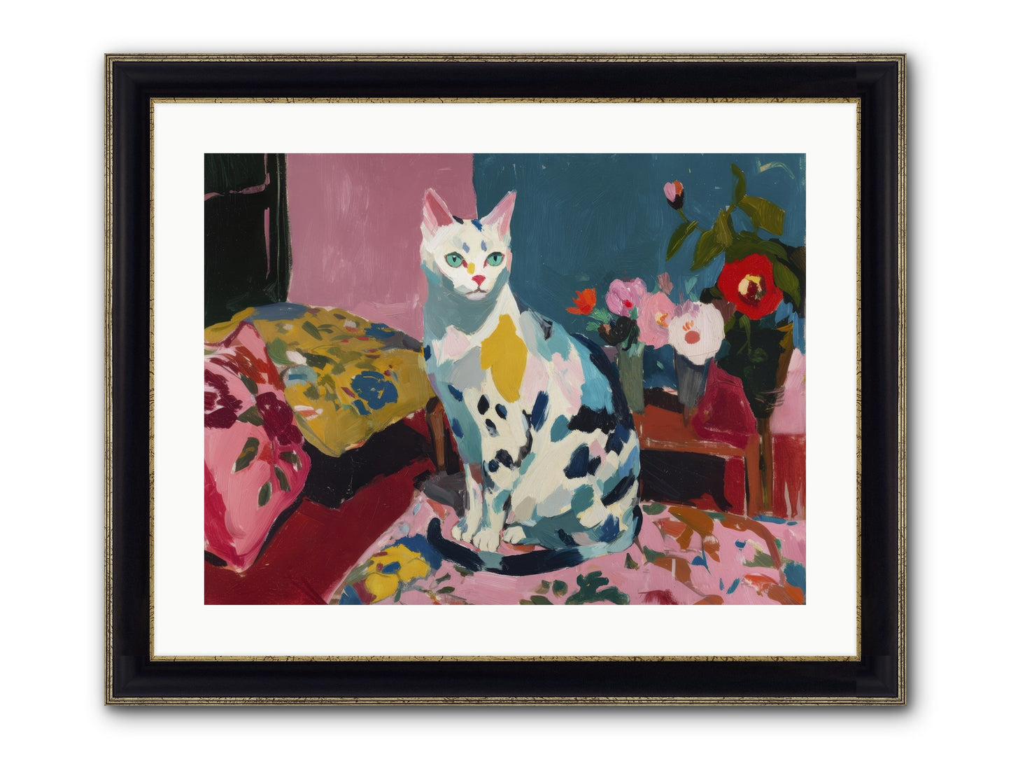Afternoon Possession Framed Print - Black & Gold 24x18