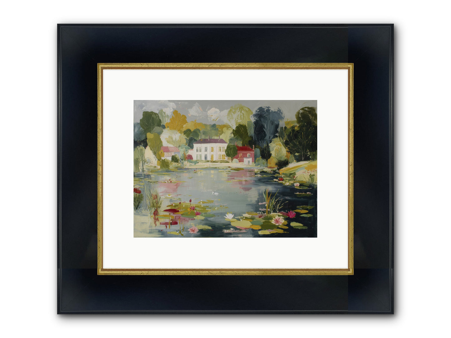 Afternoon's Embrace Framed Print - Wide Black w/Gold 12x9