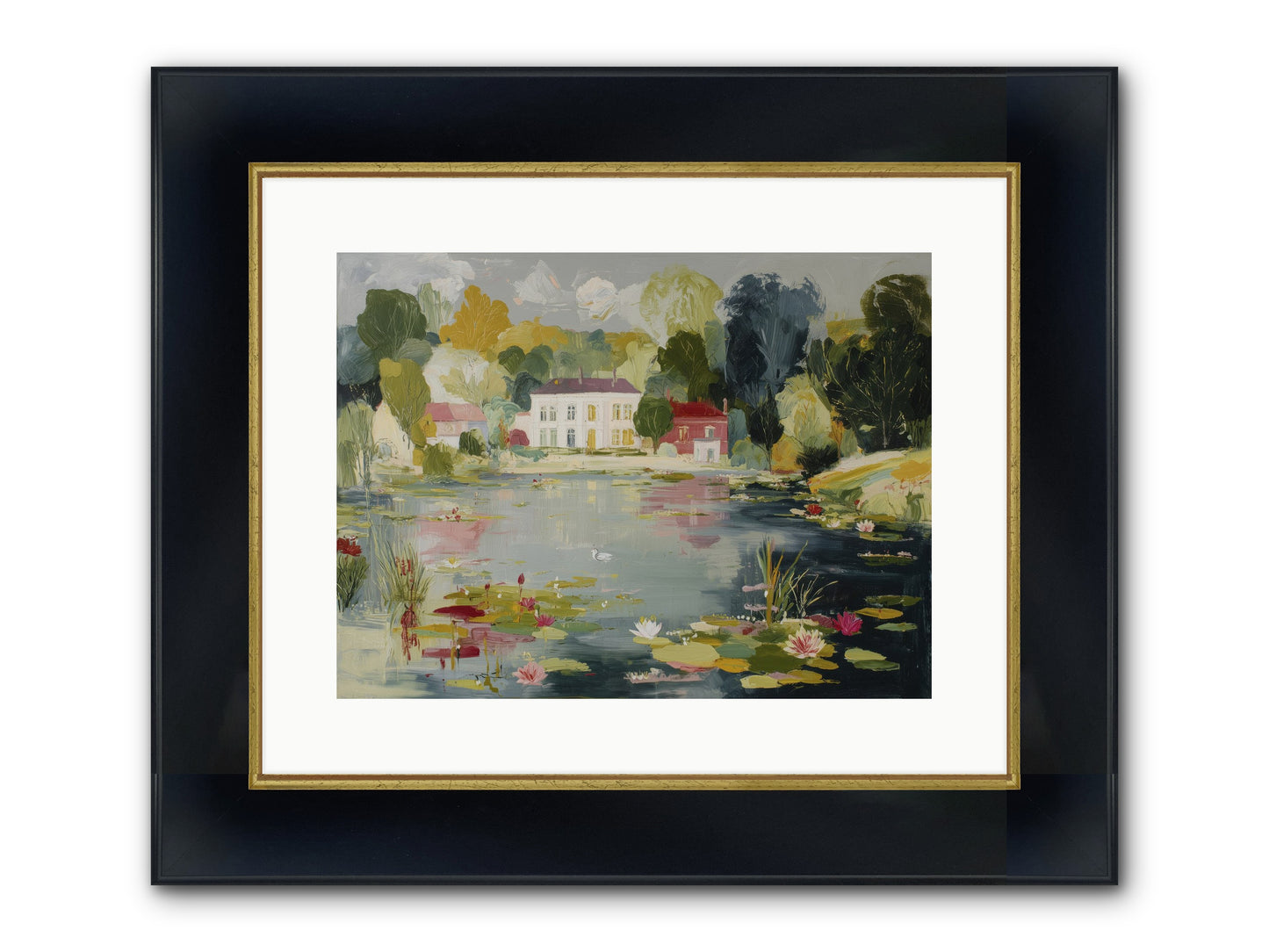 Afternoon's Embrace Framed Print - Wide Black w/Gold 16x12
