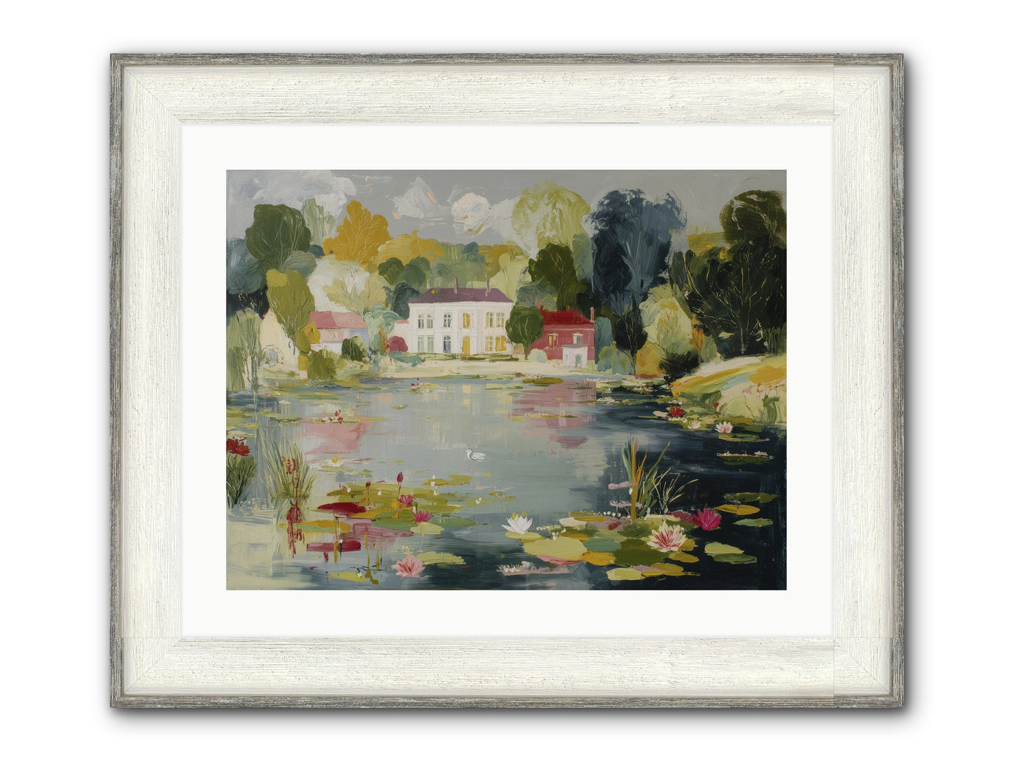 Afternoon's Embrace Framed Print - Driftwood White 24x18