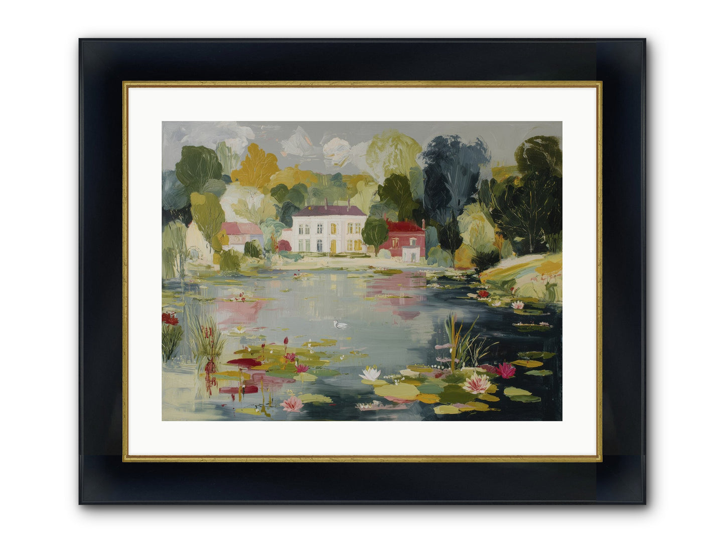 Afternoon's Embrace Framed Print - Wide Black w/Gold 24x18