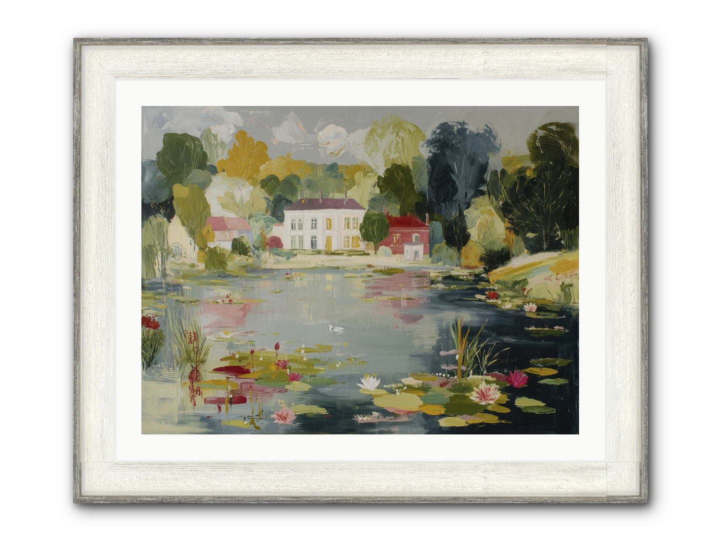 Afternoon's Embrace Framed Print - Driftwood White 32x24