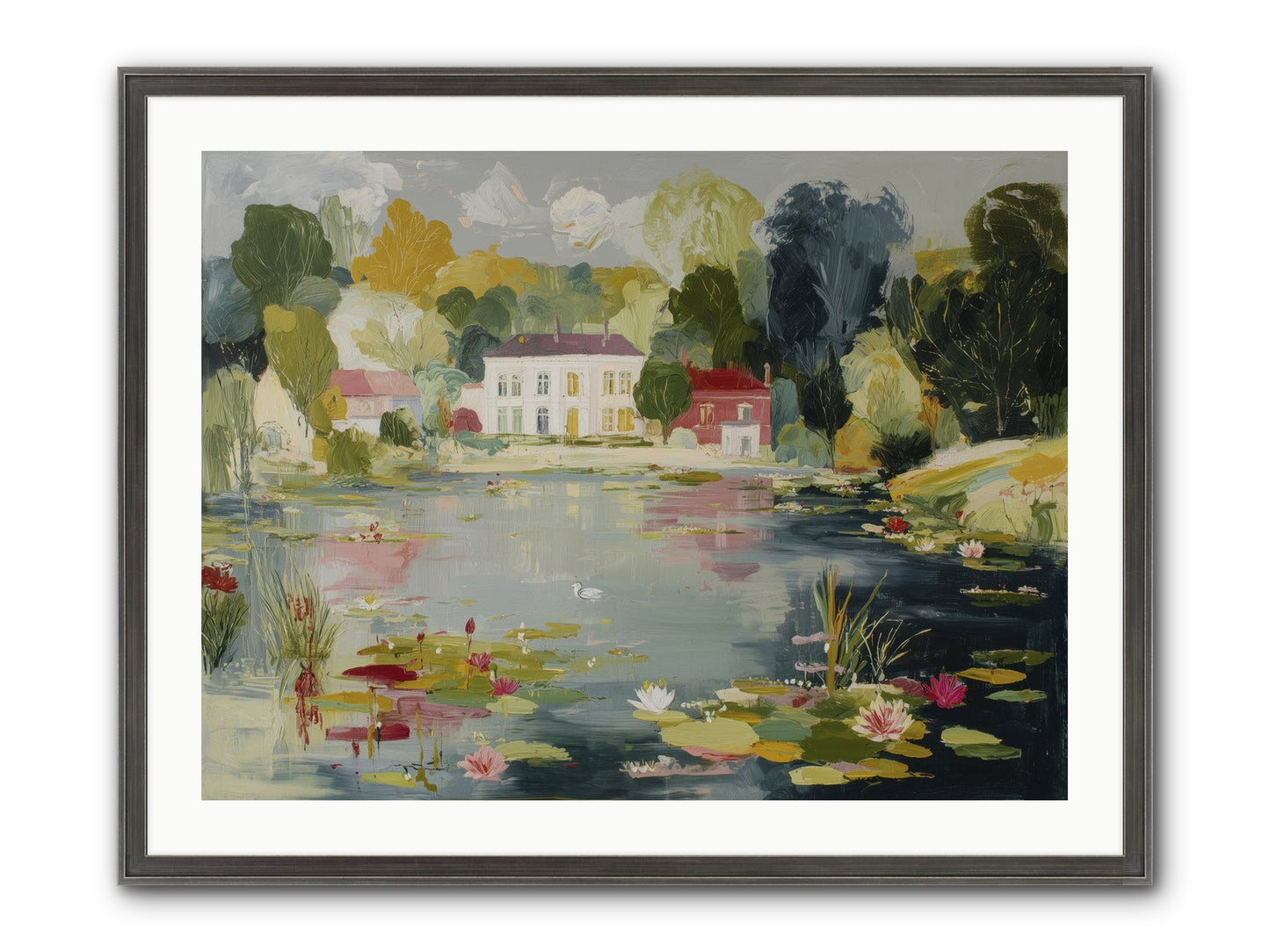 Afternoon's Embrace Framed Print - Slimwoods Black/Silver 32x24