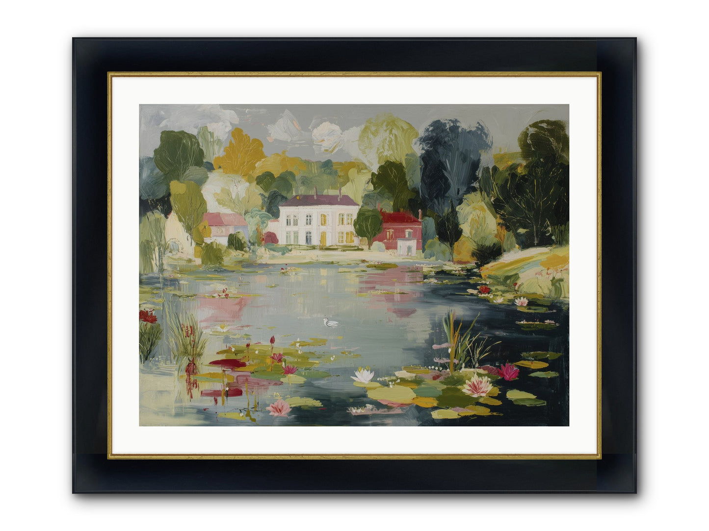 Afternoon's Embrace Framed Print - Wide Black w/Gold 32x24