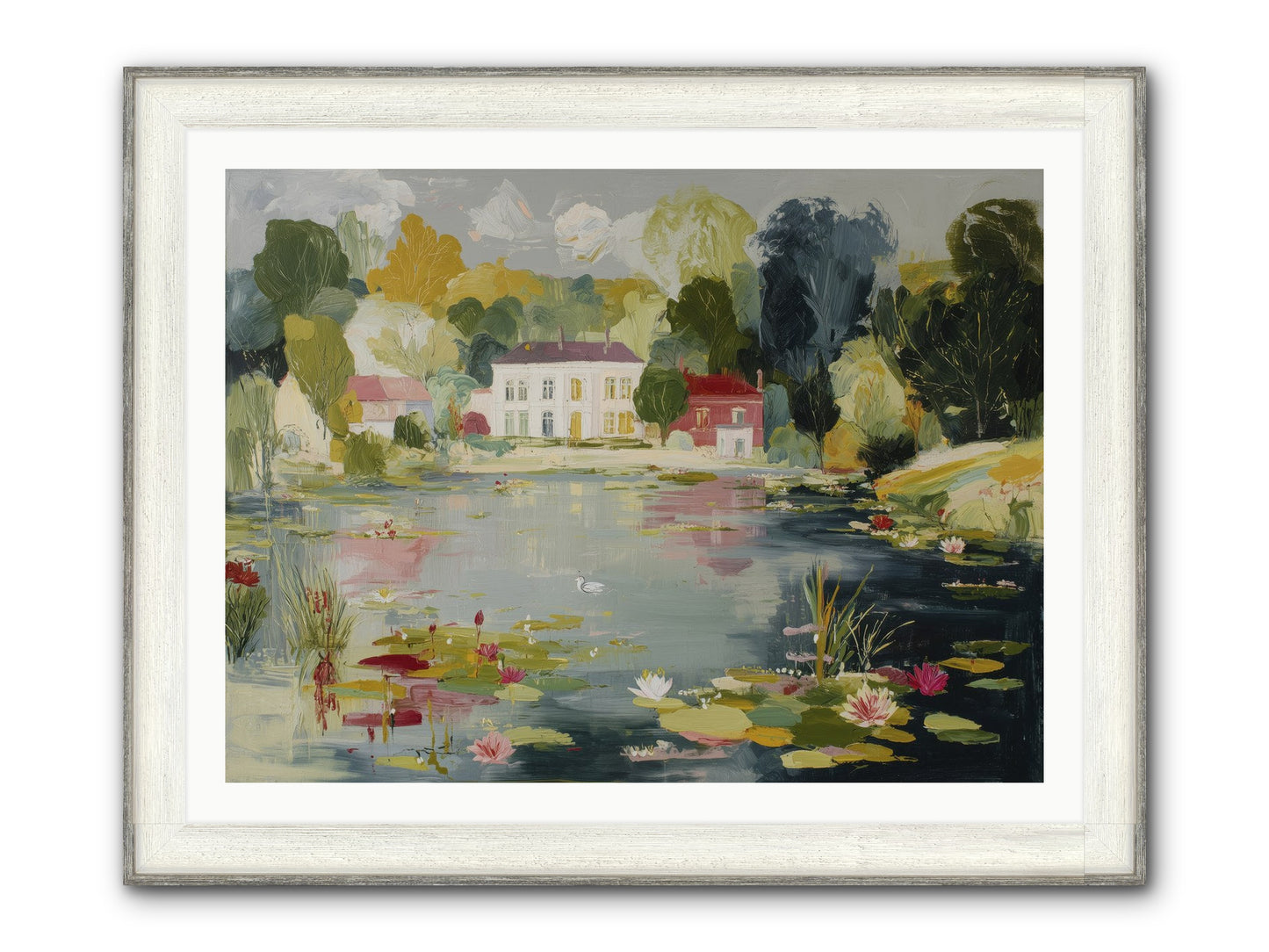 Afternoon's Embrace Framed Print - Driftwood White 40x30