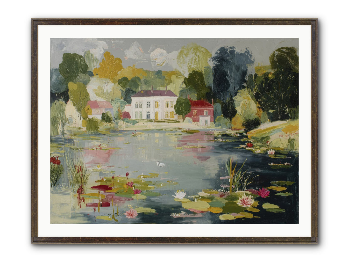 Afternoon's Embrace Framed Print - Slimwoods Black/Gold 40x30
