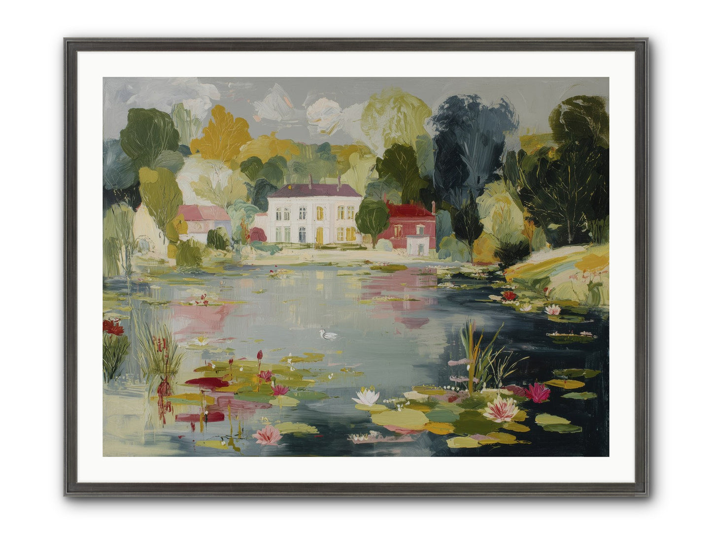 Afternoon's Embrace Framed Print - Slimwoods Black/Silver 40x30