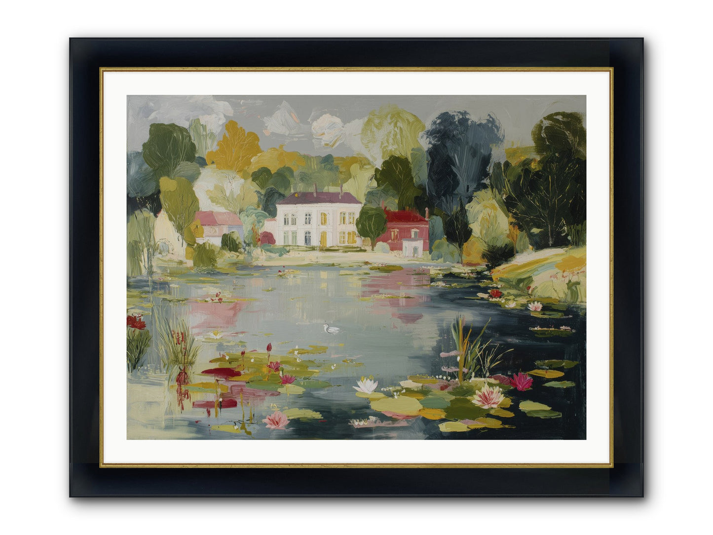 Afternoon's Embrace Framed Print - Wide Black w/Gold 40x30