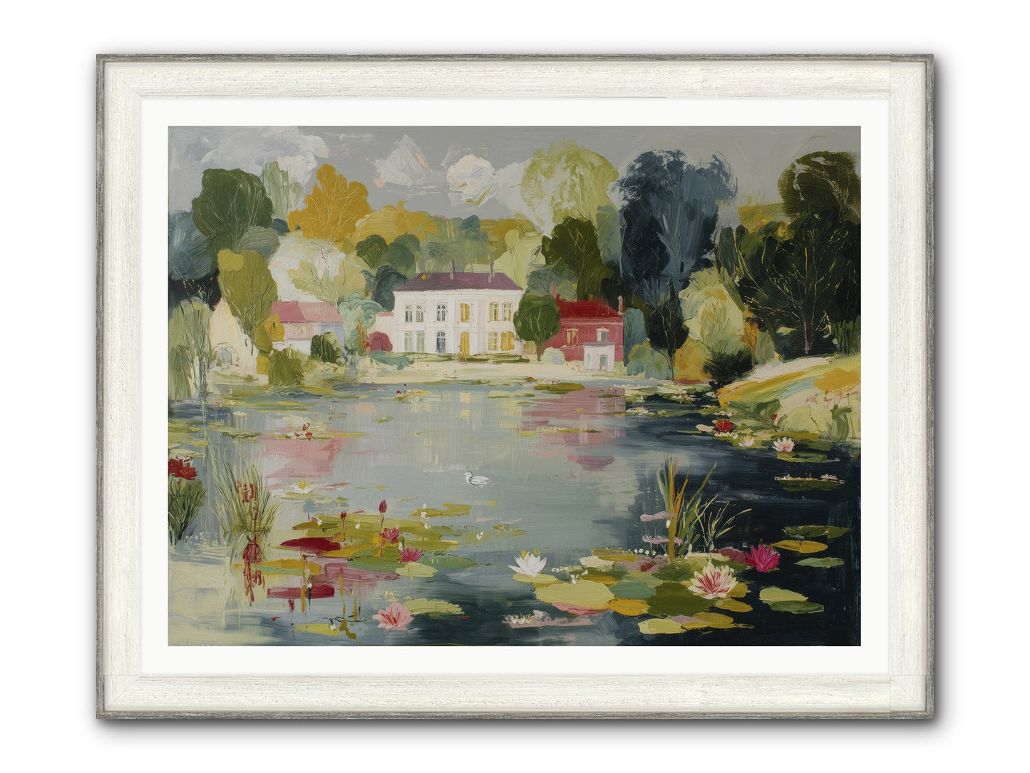 Afternoon's Embrace Framed Print - Driftwood White 48x36