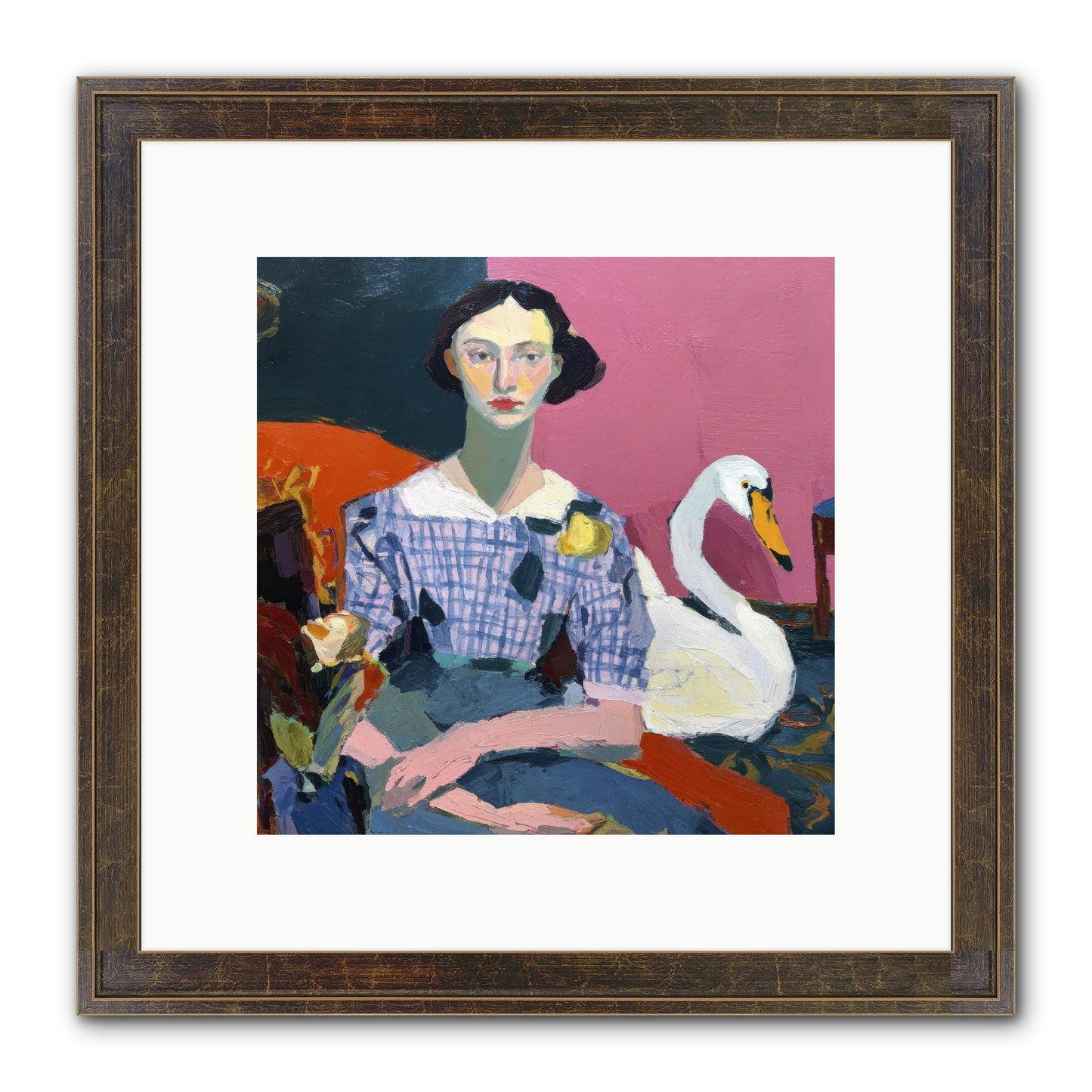 Afternoon Stillness Framed Print - Slimwoods Black/Gold 10x10