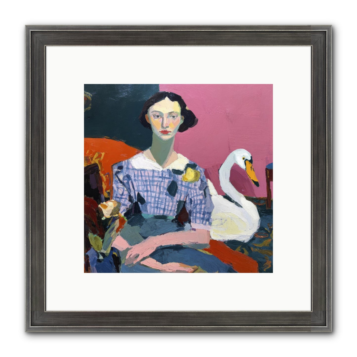 Afternoon Stillness Framed Print - Slimwoods Black/Silver 10x10