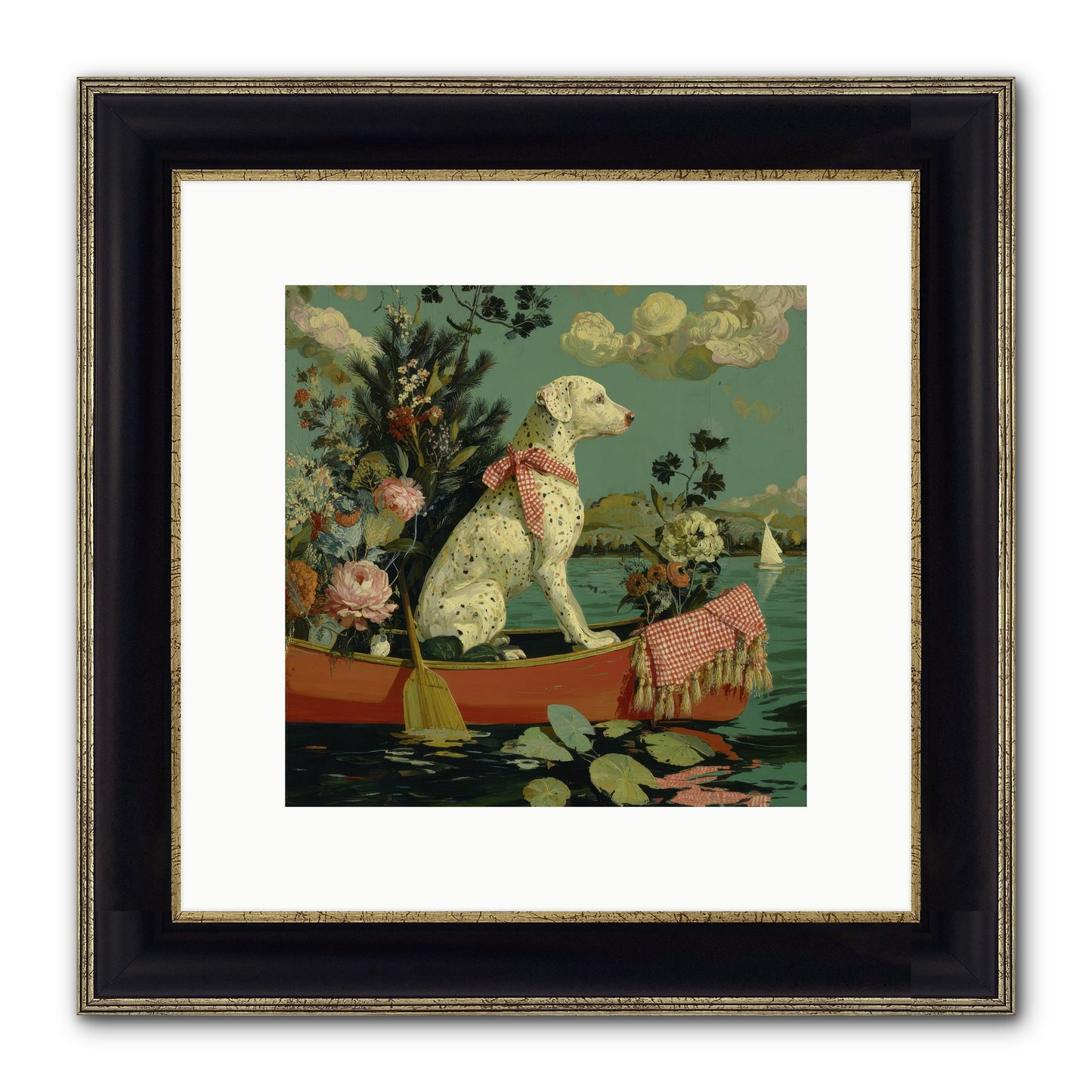 Against The Winter Sky Framed Print - Black & Gold 10x10