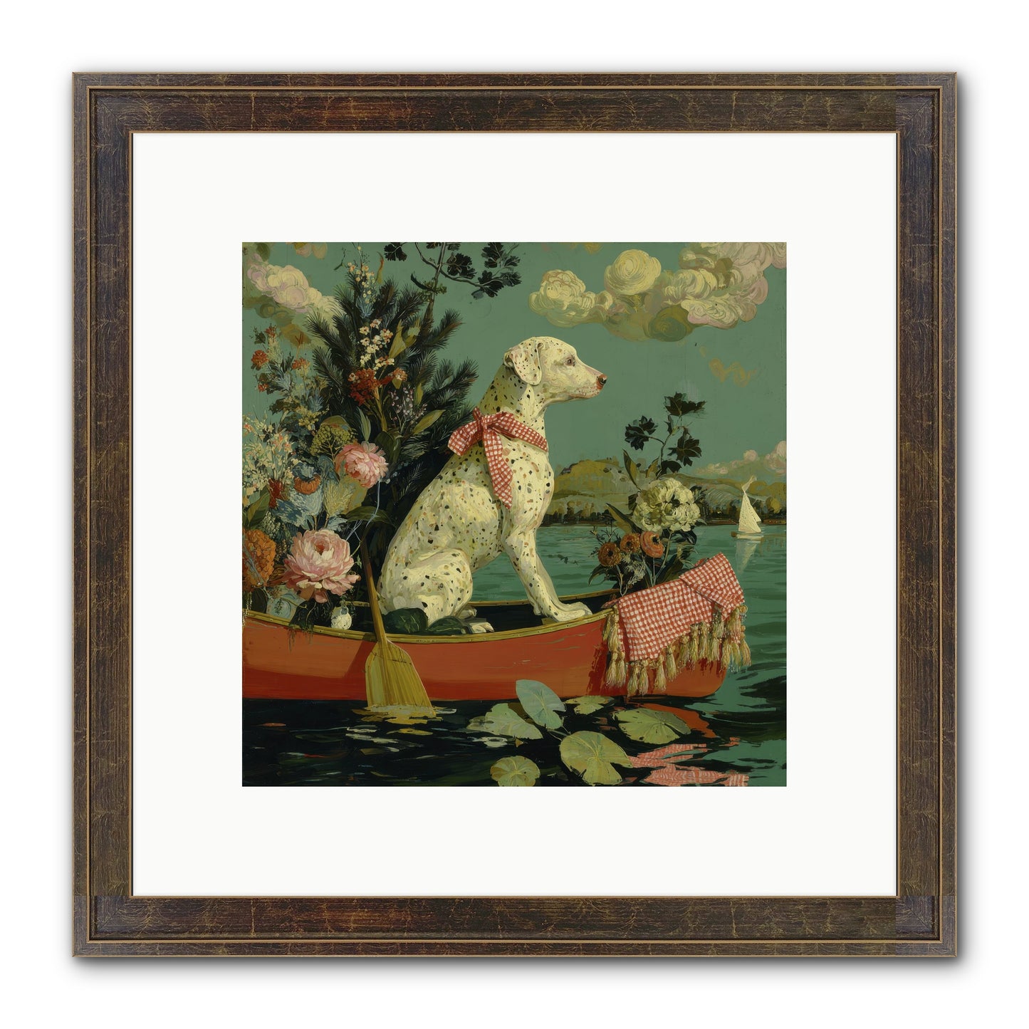 Against The Winter Sky Framed Print - Slimwoods Black/Gold 10x10