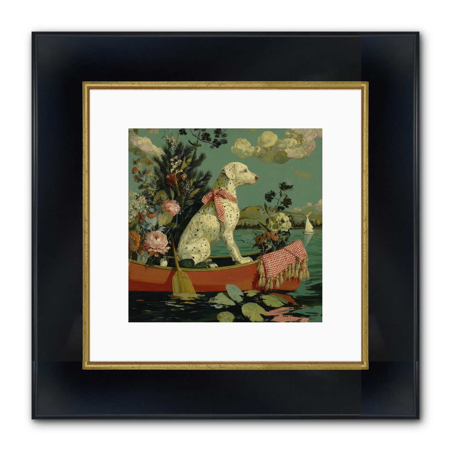Against The Winter Sky Framed Print - Wide Black w/Gold 10x10