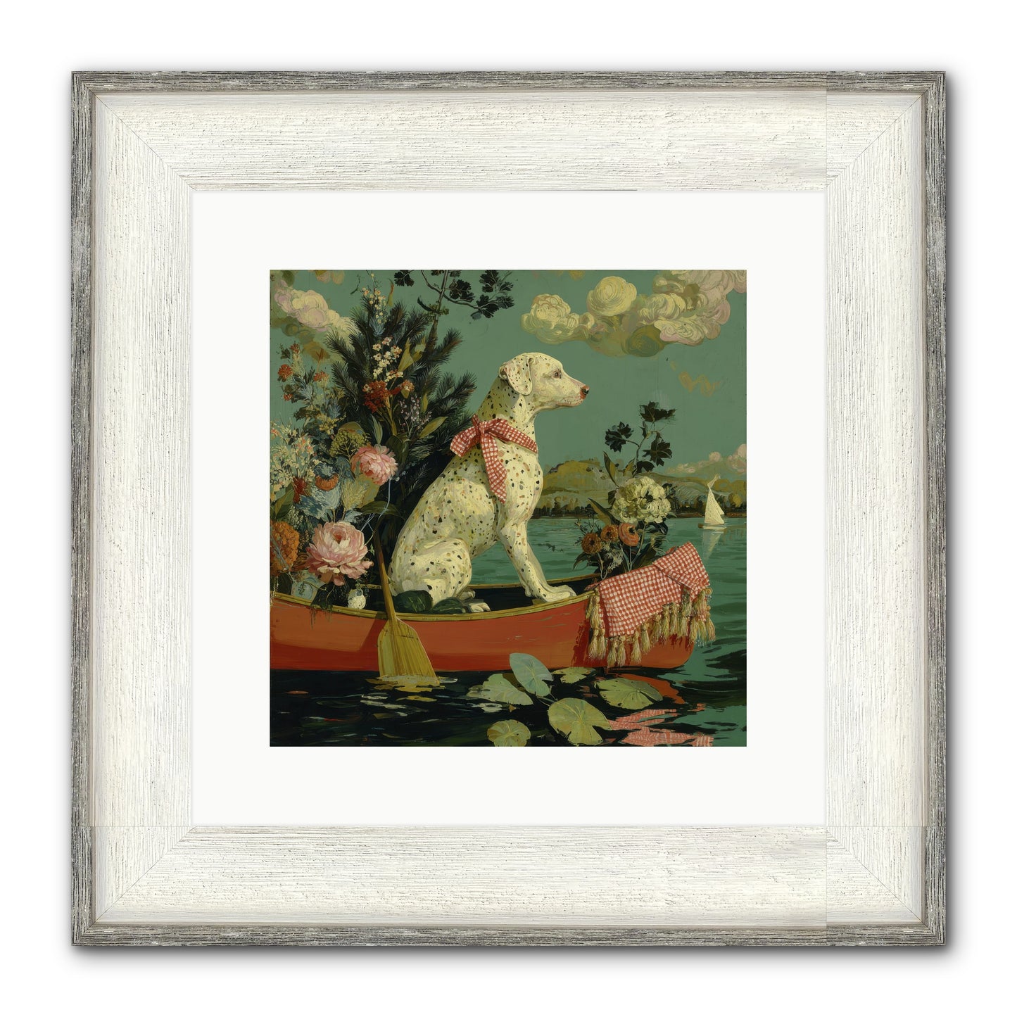 Against The Winter Sky Framed Print - Driftwood White 12x12