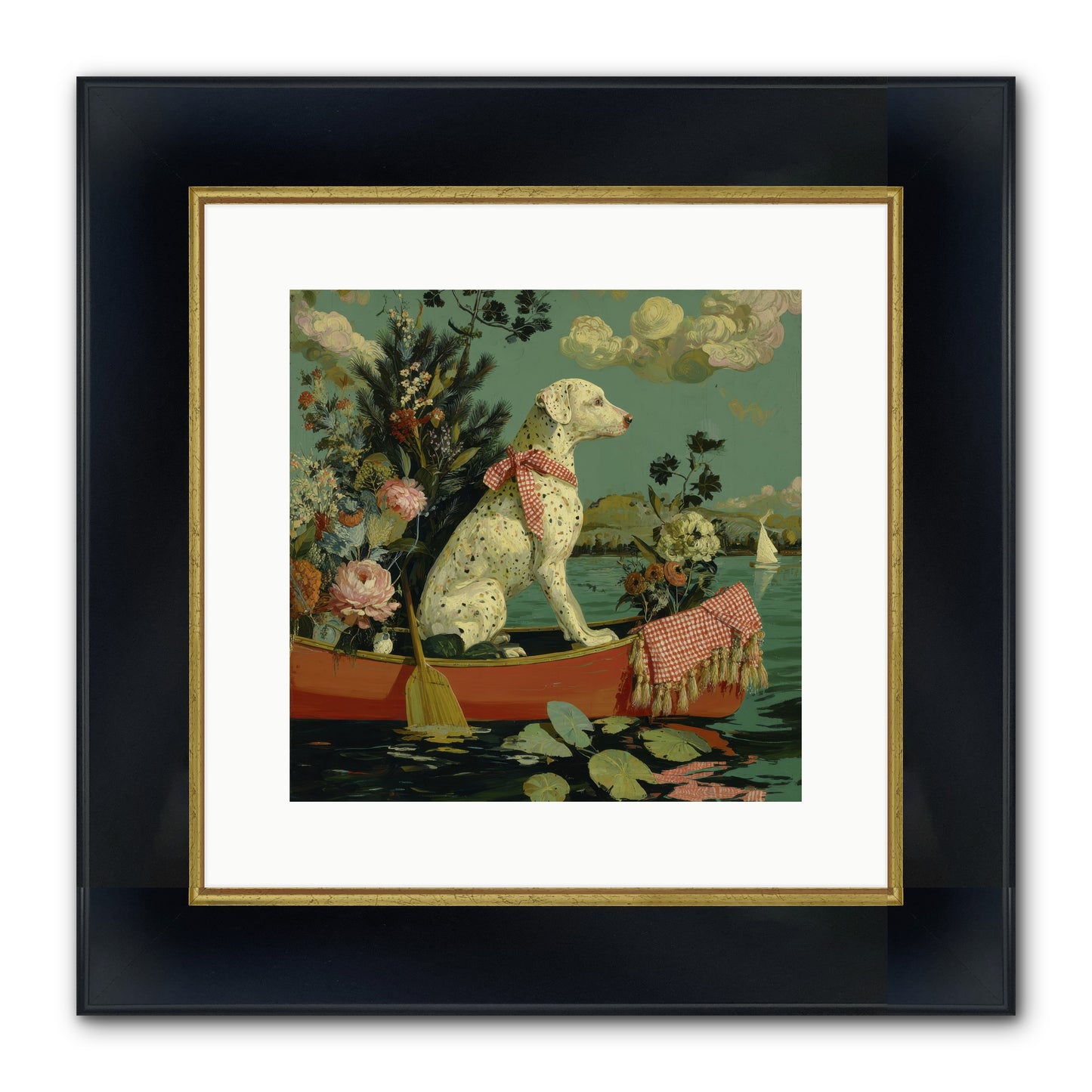 Against The Winter Sky Framed Print - Wide Black w/Gold 12x12