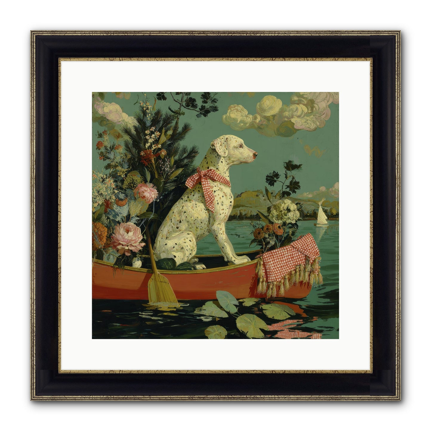 Against The Winter Sky Framed Print - Black & Gold 16x16