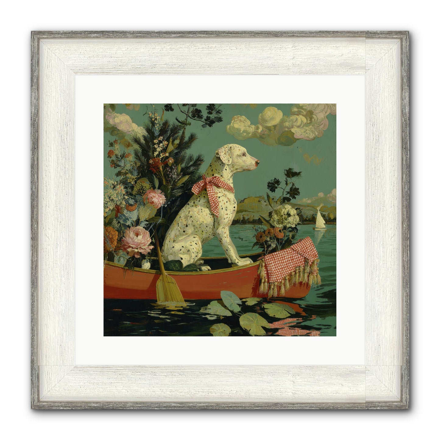 Against The Winter Sky Framed Print - Driftwood White 16x16