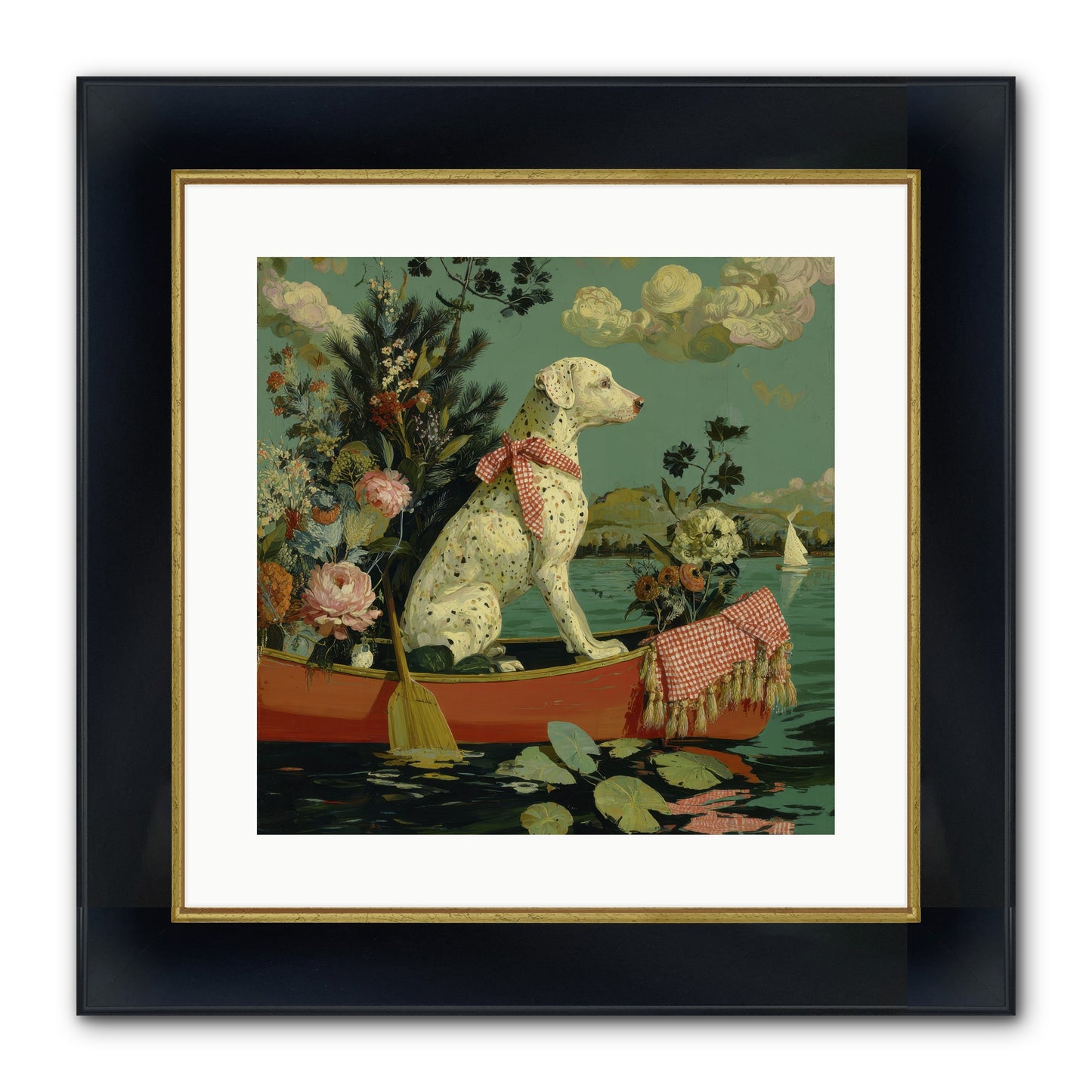 Against The Winter Sky Framed Print - Wide Black w/Gold 16x16