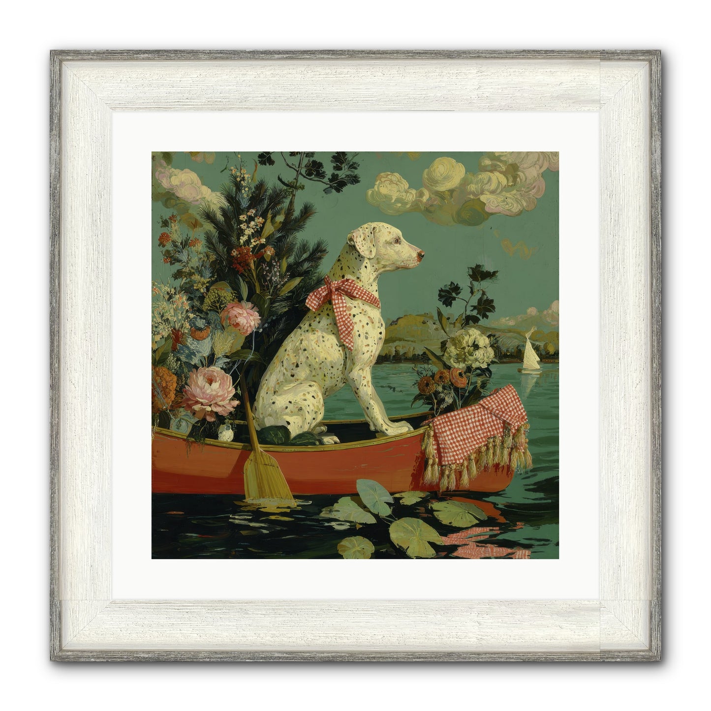 Against The Winter Sky Framed Print - Driftwood White 20x20