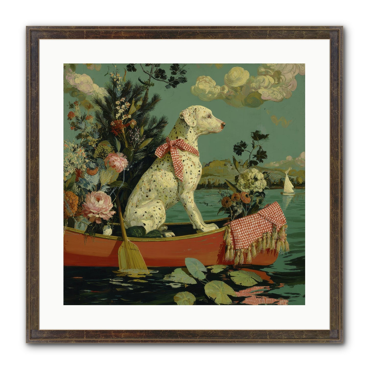 Against The Winter Sky Framed Print - Slimwoods Black/Gold 20x20