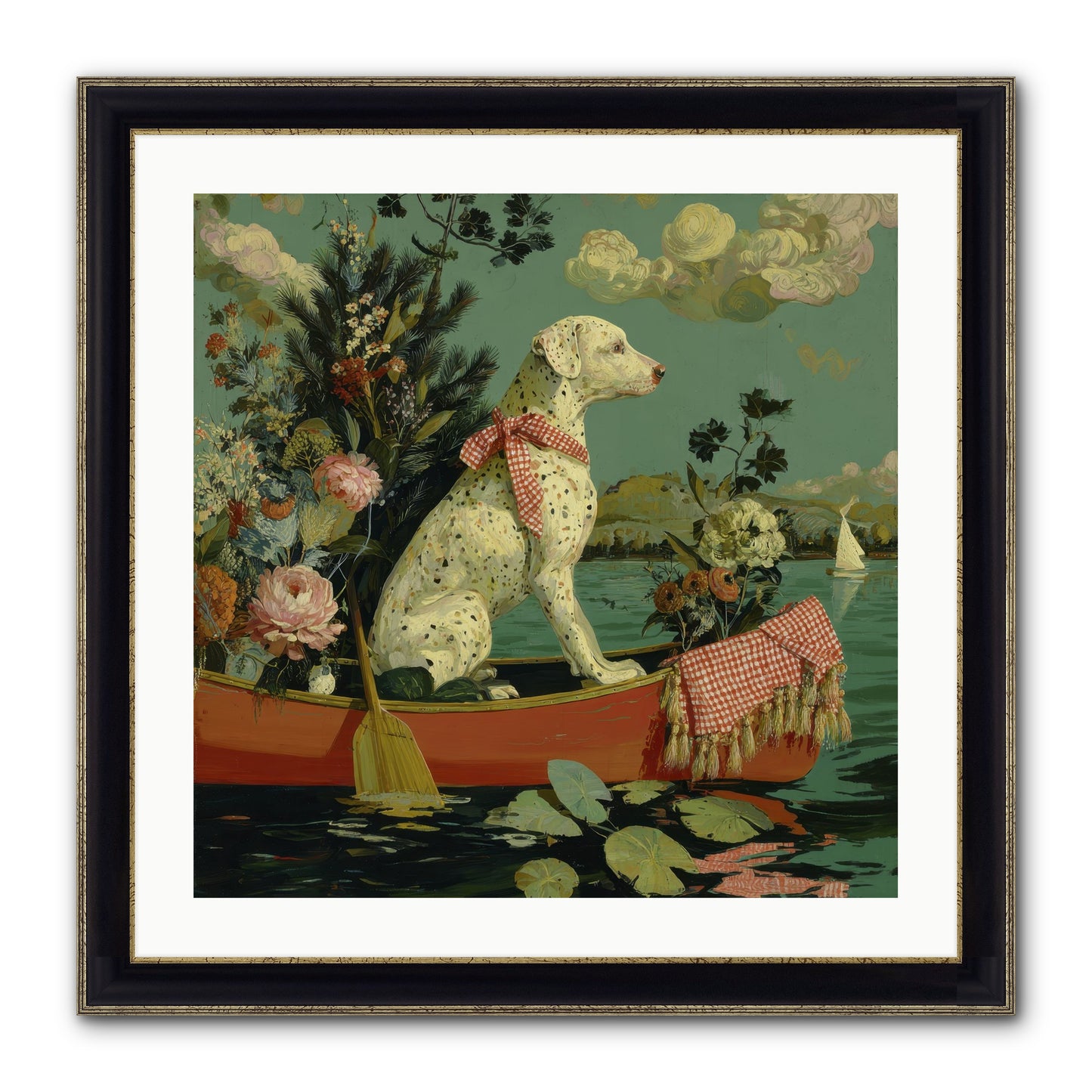 Against The Winter Sky Framed Print - Black & Gold 24x24