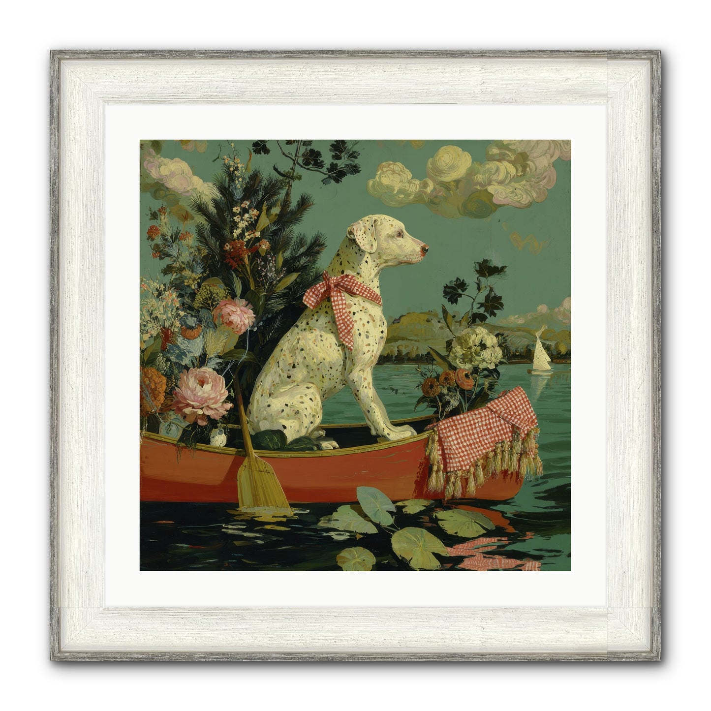 Against The Winter Sky Framed Print - Driftwood White 24x24