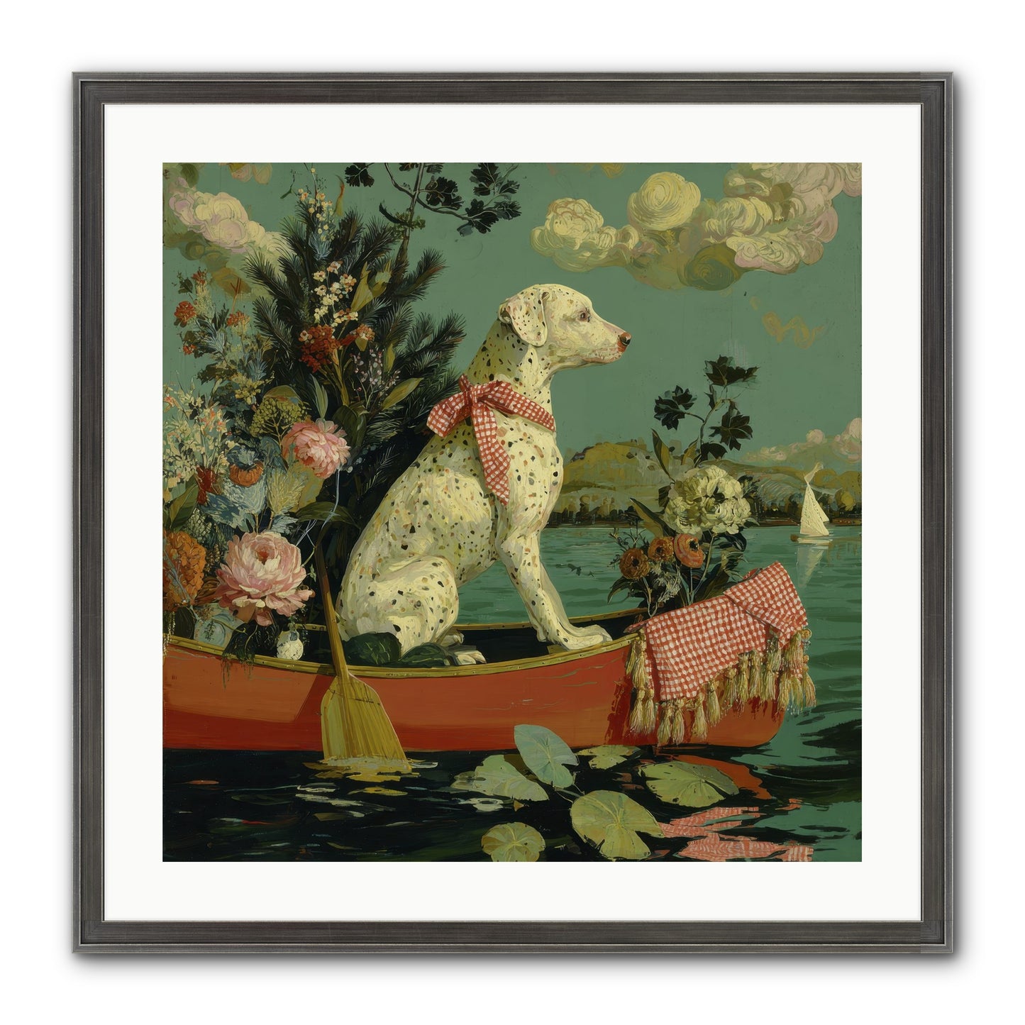 Against The Winter Sky Framed Print - Slimwoods Black/Silver 24x24