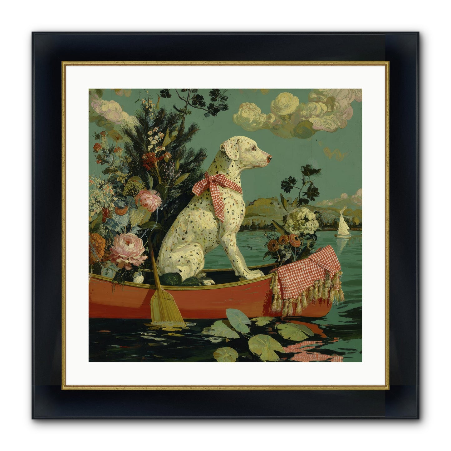 Against The Winter Sky Framed Print - Wide Black w/Gold 24x24