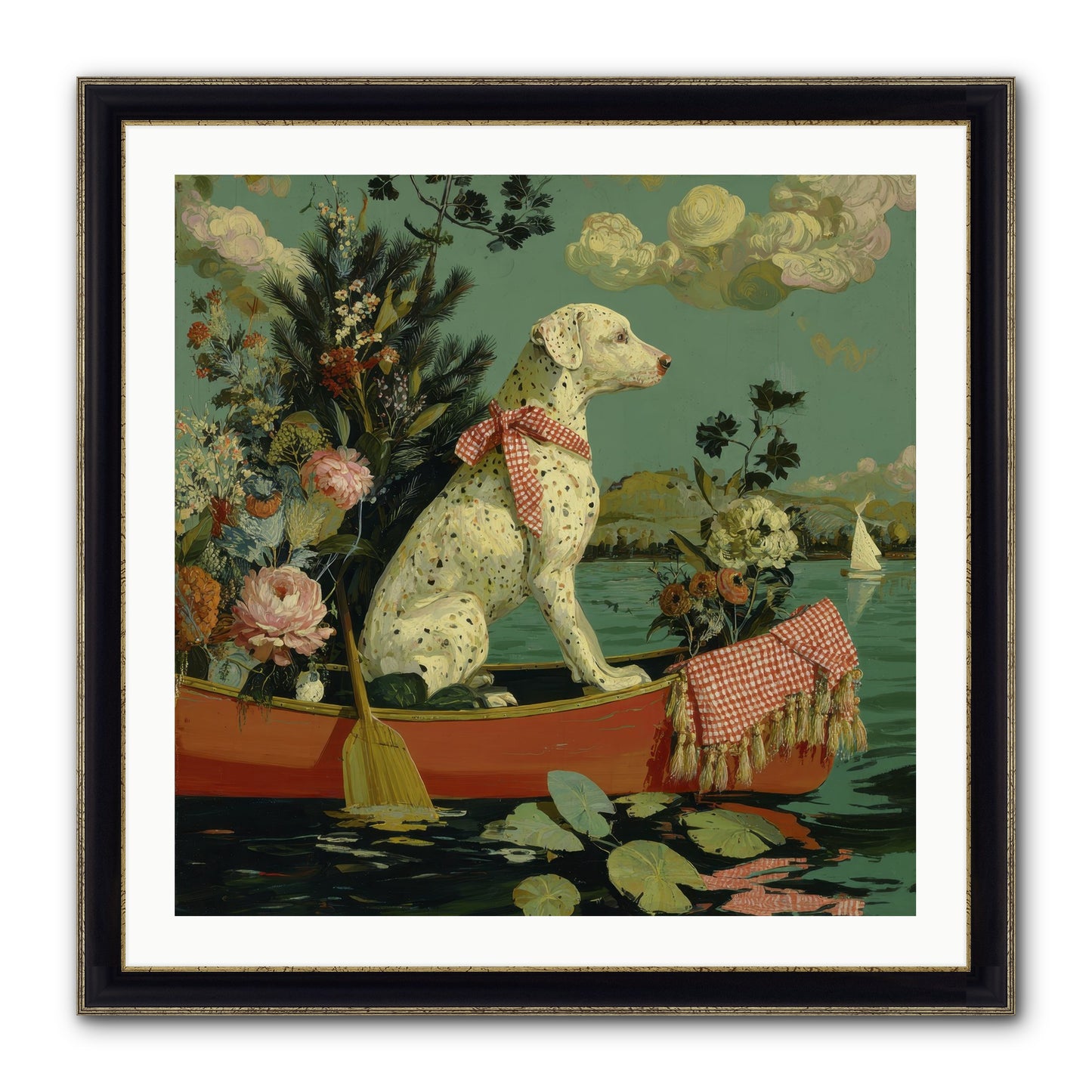 Against The Winter Sky Framed Print - Black & Gold 30x30