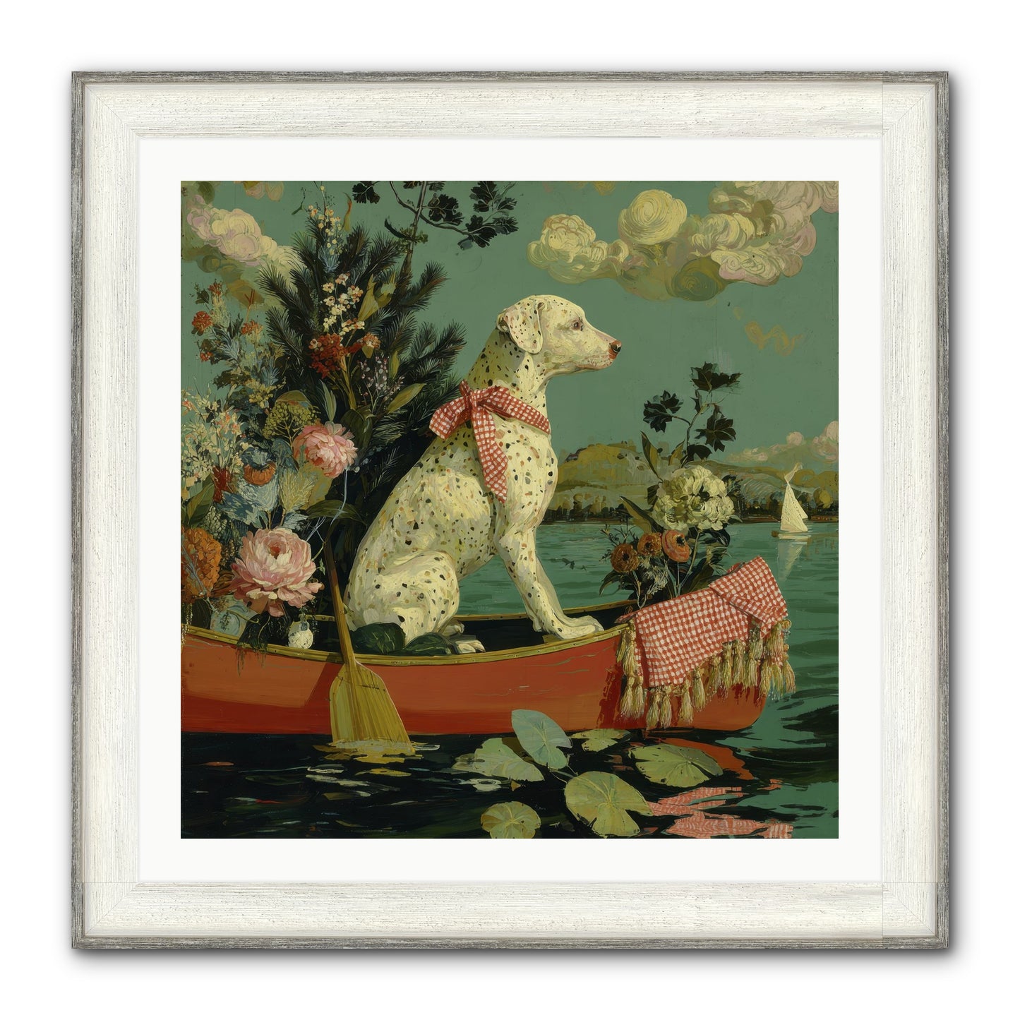 Against The Winter Sky Framed Print - Driftwood White 30x30